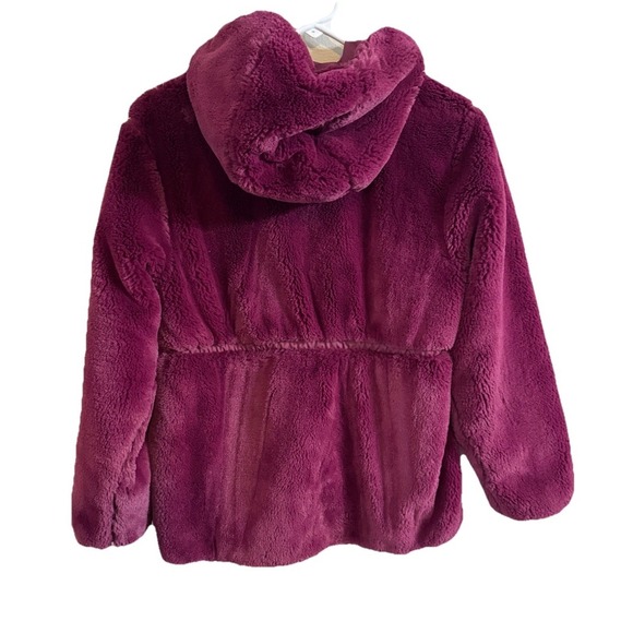 🔥The North Face💜Thick Winter 🚦Reversible puffer Jacket Purple Fuzzy Fleece-S - Picture 6 of 10